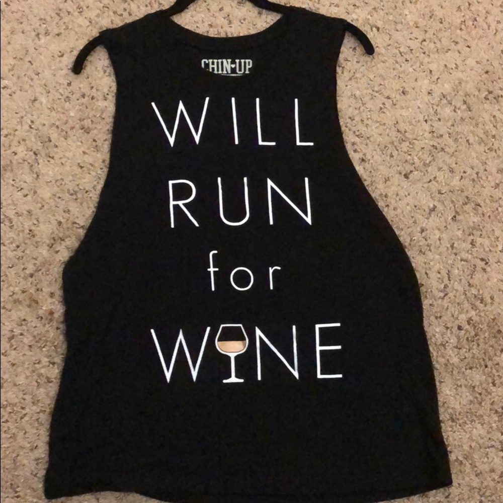 Black graphic workout tank